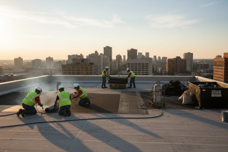 Tar Roof Installation detail
